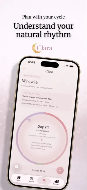 Clara: Mood Journal & Cycle screenshot 2