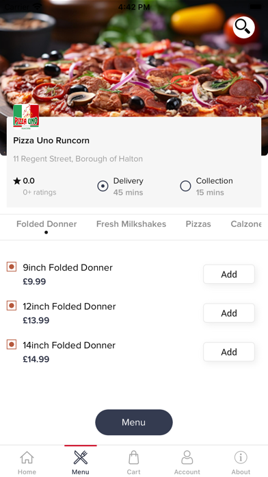 Pizza Uno Runcorn screenshot