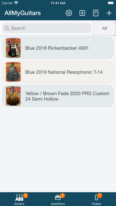 AllMyGuitars Screenshot