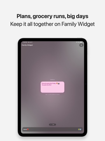 Family Widget iPad screenshot