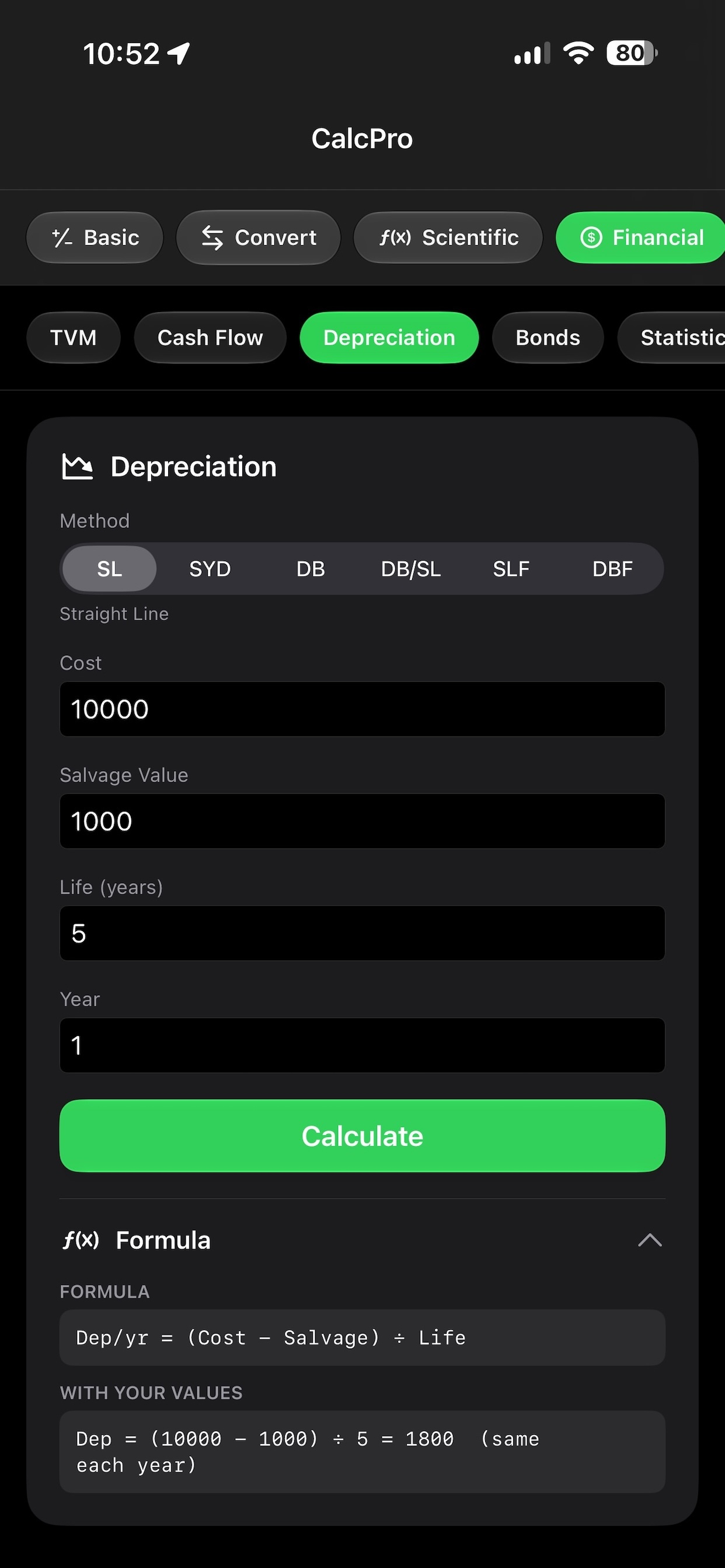 TVM Financial Cal screenshot 5