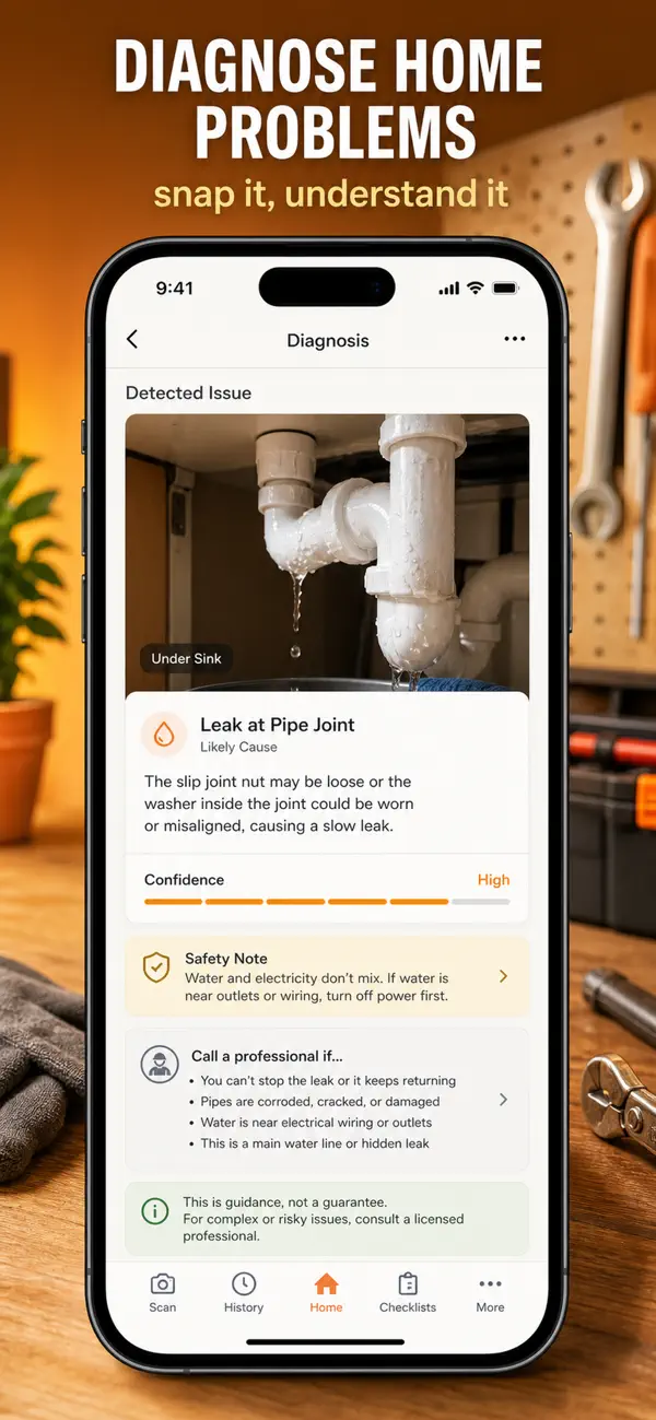Screenshot #1 pour HomeFix - Réparer Appareil IA