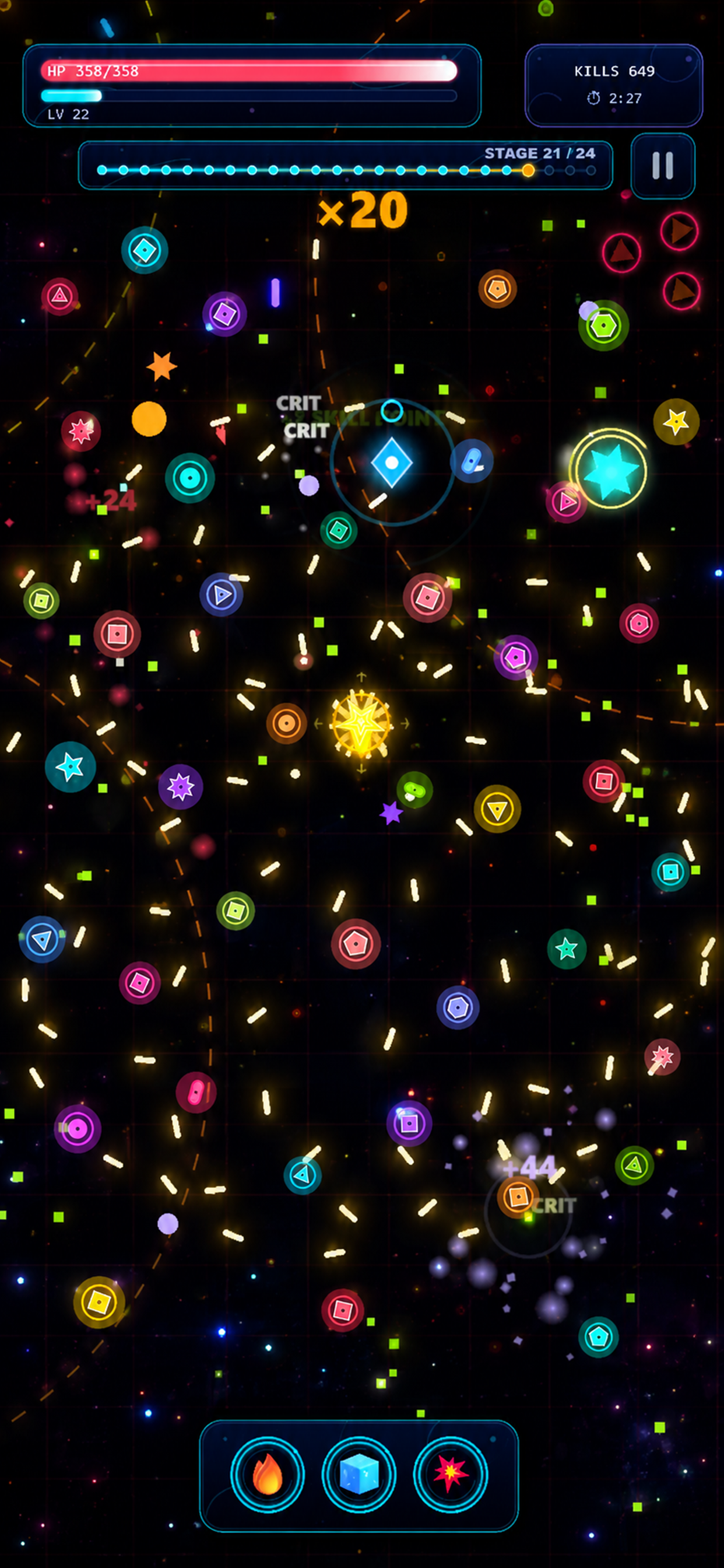 Neon Swarm Evolution screenshot 8