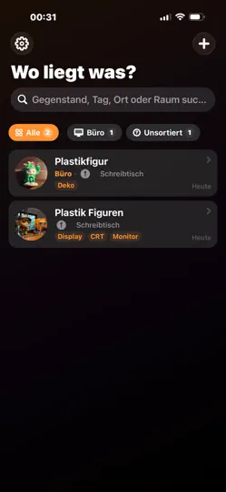 Screenshot von WoLiegtWas auf dem iPhone 2