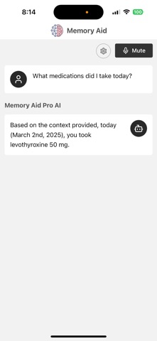 Memory Aid AI screenshot