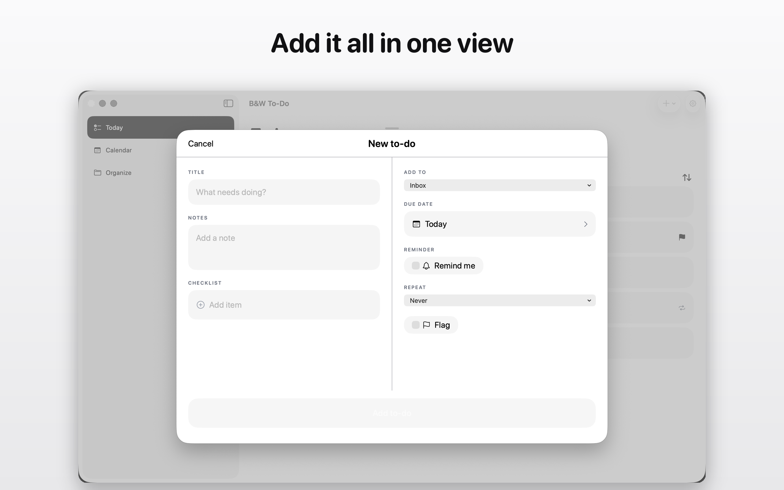 B&W To-Do screenshot 16