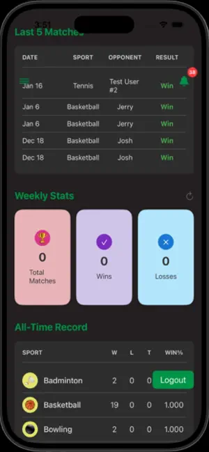Tally - Sports Tracker screenshot 1