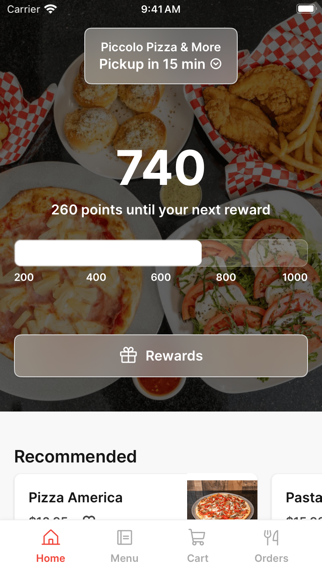 Piccolo Pizza & More iPhone screenshot 1 - Food & Drink app