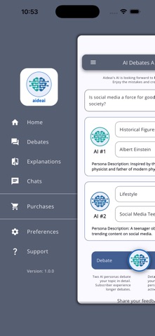 Aideai: AI Debates AI screenshot
