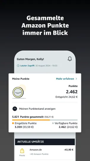 Screenshot von Amazon Visa auf dem iPhone 2