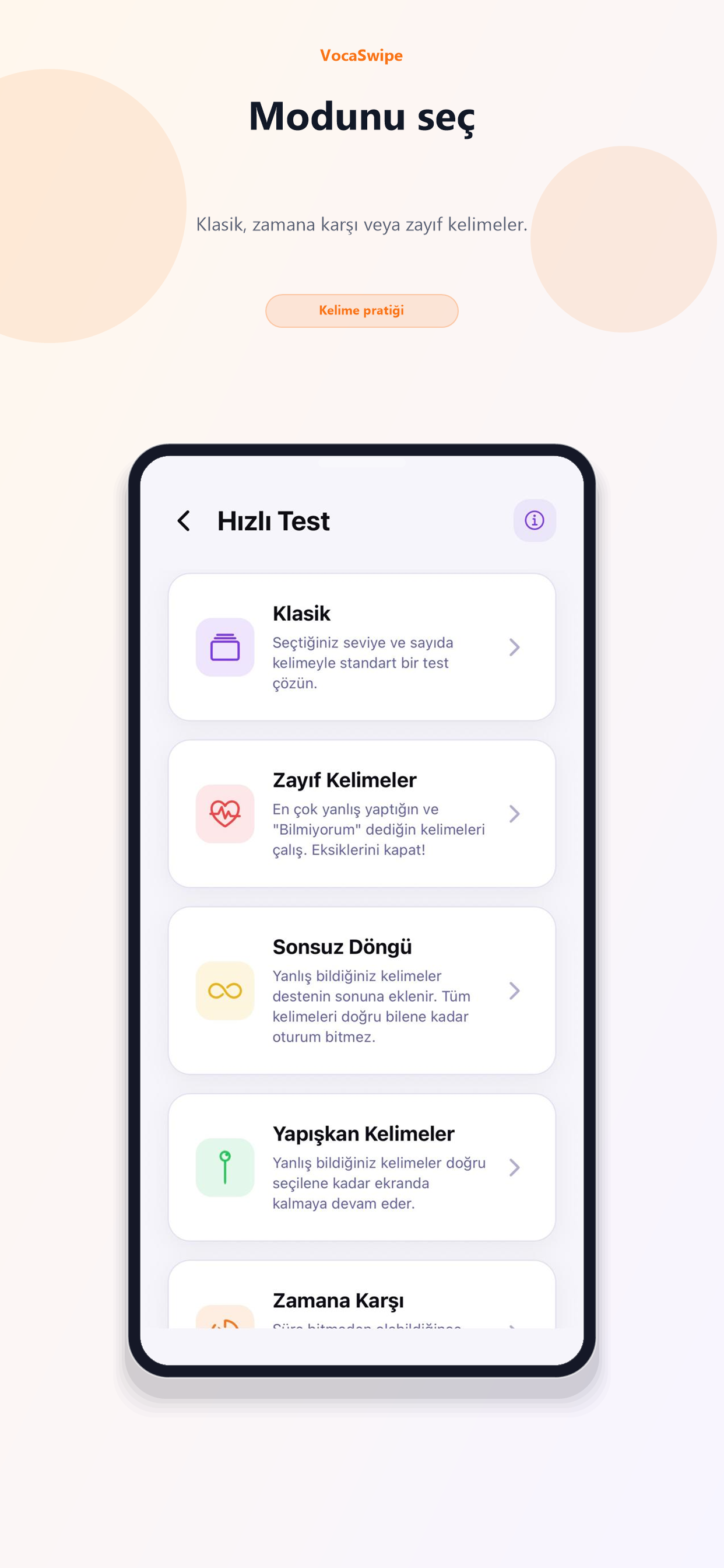 VocaSwipe: Kelime Pratiği