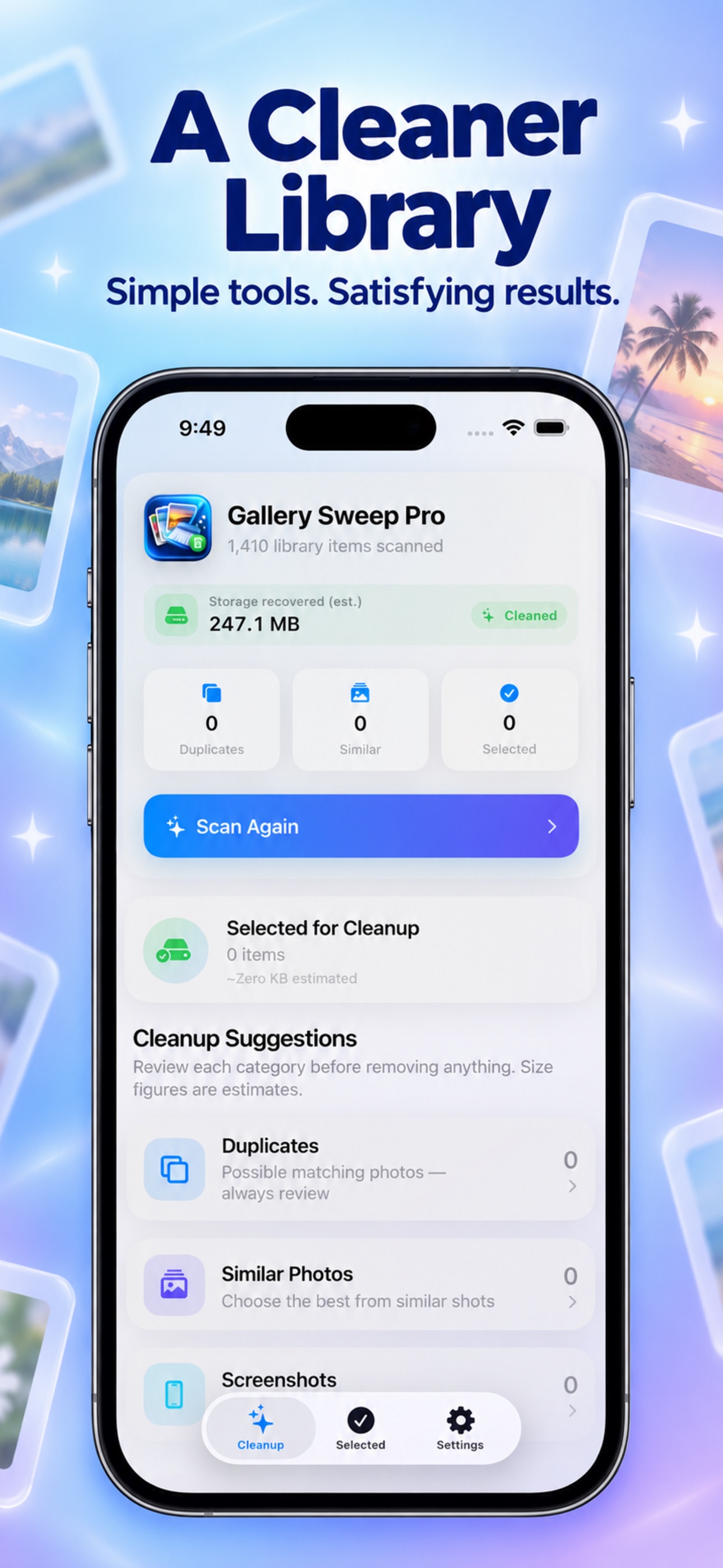 Screenshot 1 of Gallery Sweep Pro