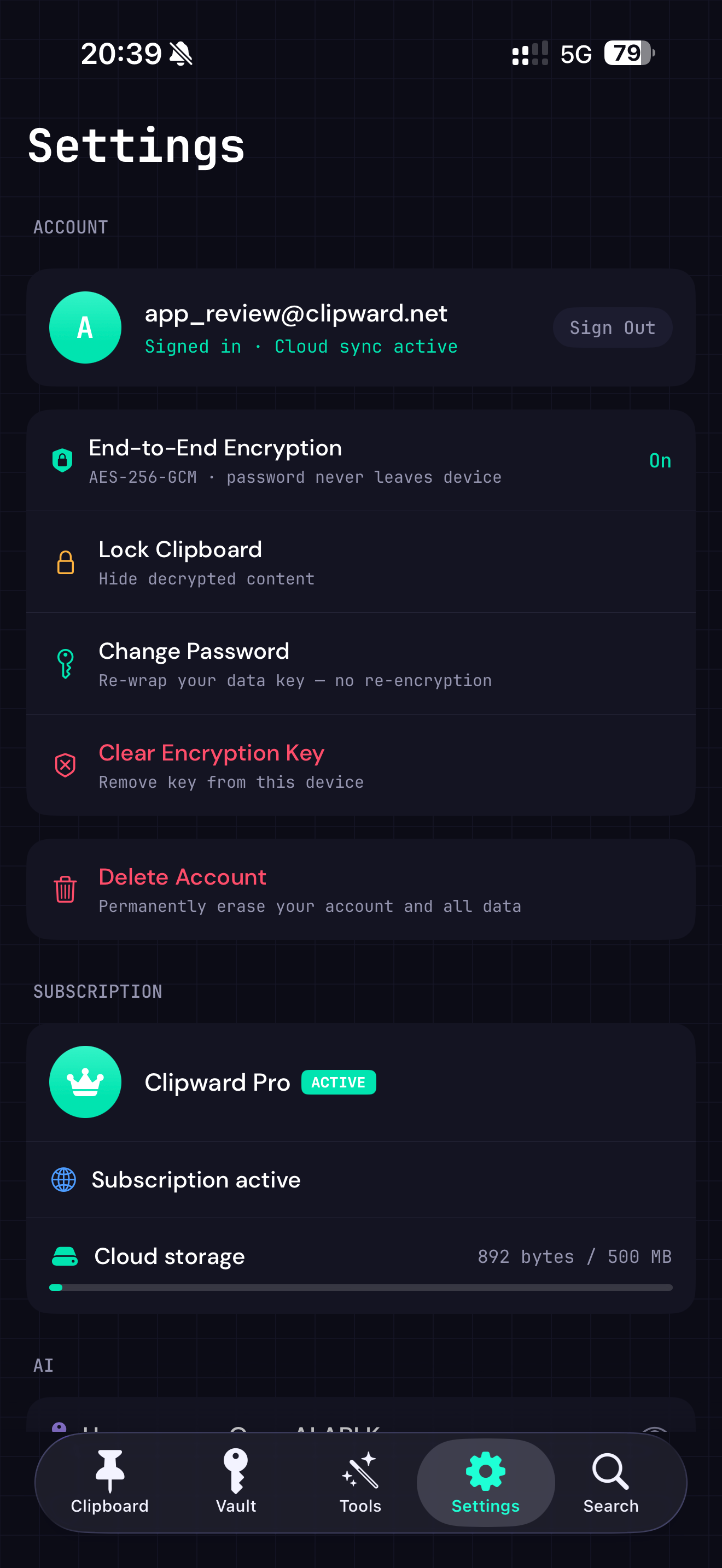 Clipward screenshot 2
