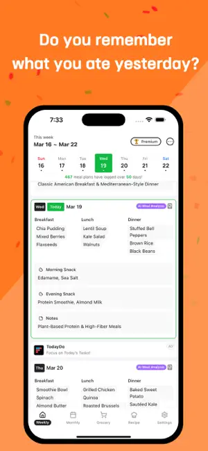 MealLog - Food Diary & Tracker screenshot 1