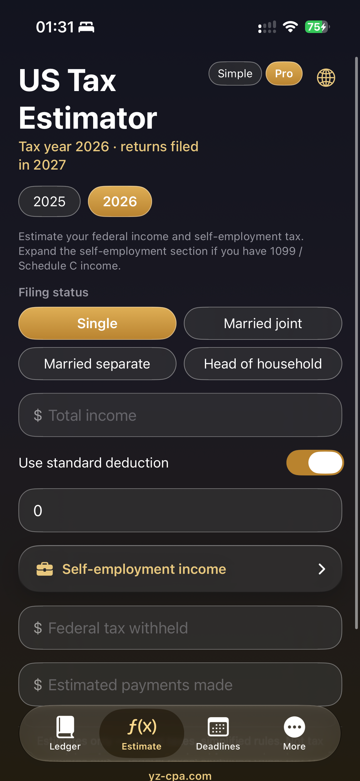 US Tax Estimator screenshot 3
