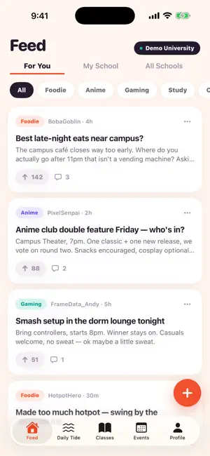 Tide: Socials for Campus screenshot 1