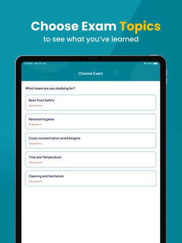 ServeSafe Practice Test iPad screenshot