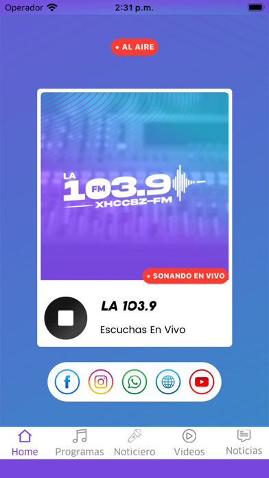 La 103.9 Screenshot