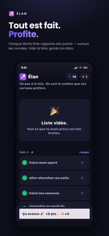 Élan — une tâche à la fois iPhone screenshot