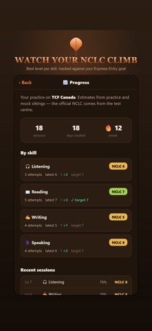 TEF & TCF Canada French Prep iPhone screenshot