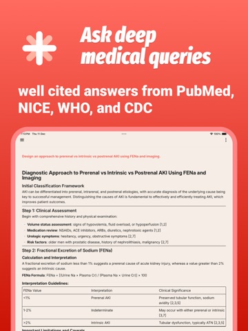 Medical AI: chat with evidence iPad screenshot