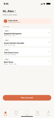 DinnerSorted screenshot