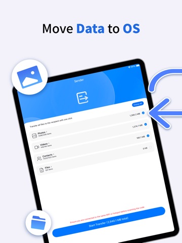 Move to OS Data Transfer iPad screenshot 1