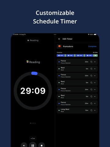 TodoTimer: Pomodoro Focus ADHD ipad screenshot 2