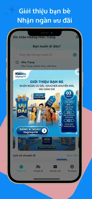 Xe ghép VN iPhone screenshot 2