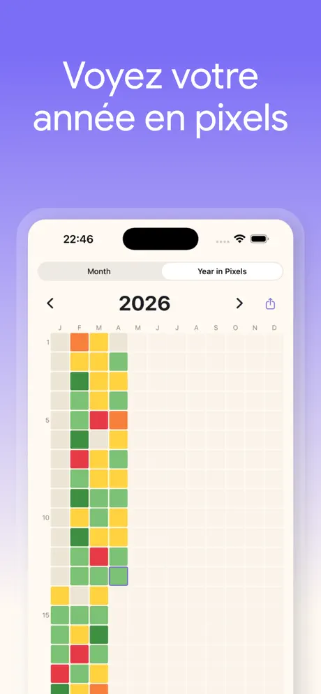 MoodPixel: Year in Pixels — capture d'écran iPhone 2