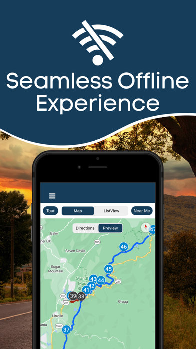 Blue Ridge Parkway Map Screenshot