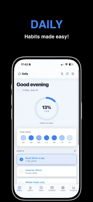 Daily: Habit & Goal Tracker screenshot 1