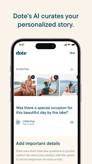 Dote: AI Photo Journal Screenshot 4 - AppWisp.com Dote: AI Photo Journal Screenshot 4 - AppWisp.com