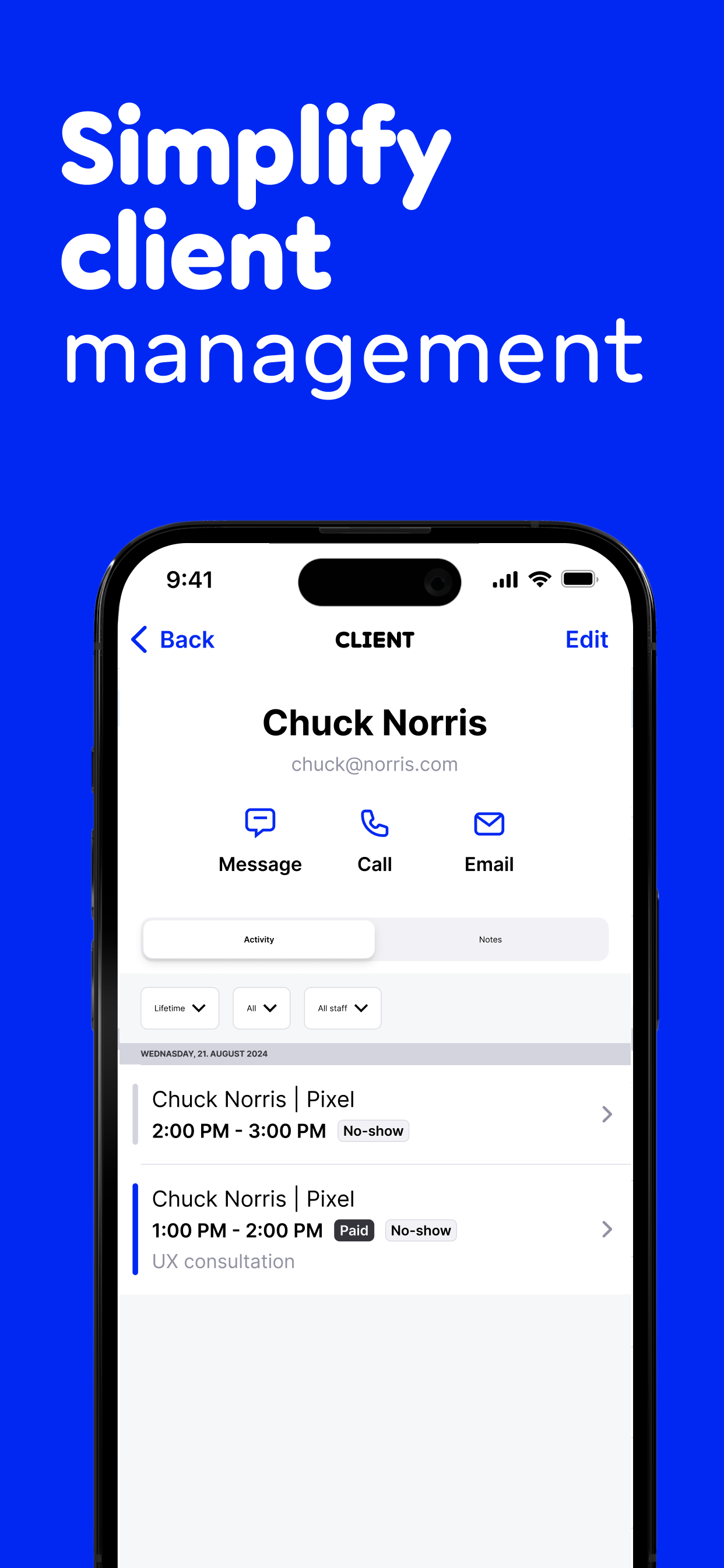 Appointment Scheduler: Billdu