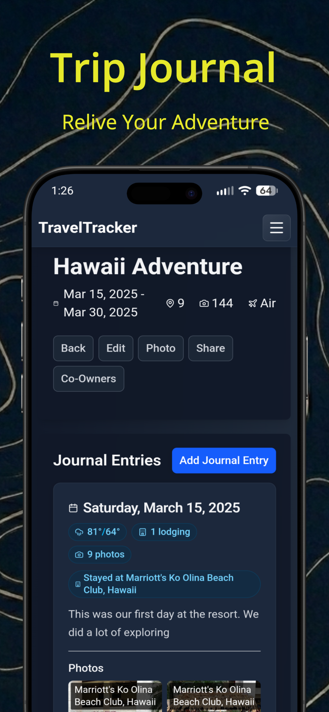 TravelTracker.me: Trip Journal