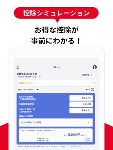 ベネステ確定申告｜控除・副業申告アプリ iPad screenshot