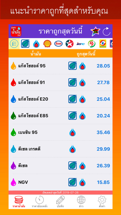 ราคาน้ำมันวันนี้ OilPriceToday Screenshot