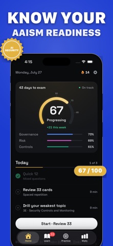 AAISM Exam Prep: AI Security iPhone screenshot