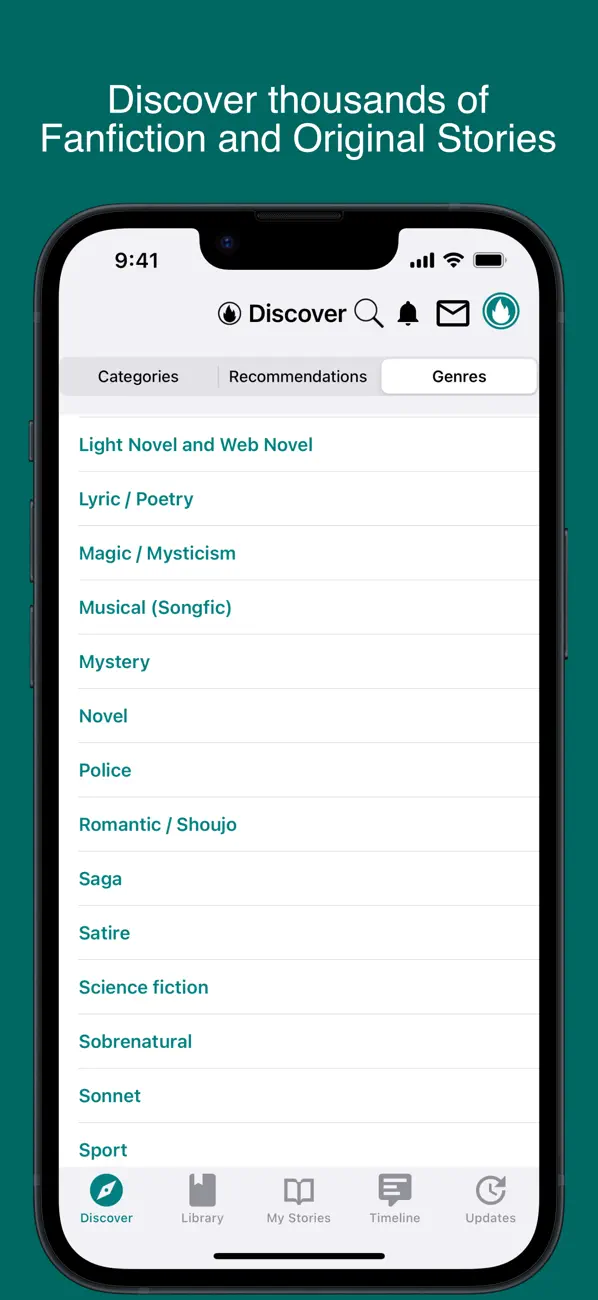 Screenshot #1 pour Spirit Fanfiction and Stories
