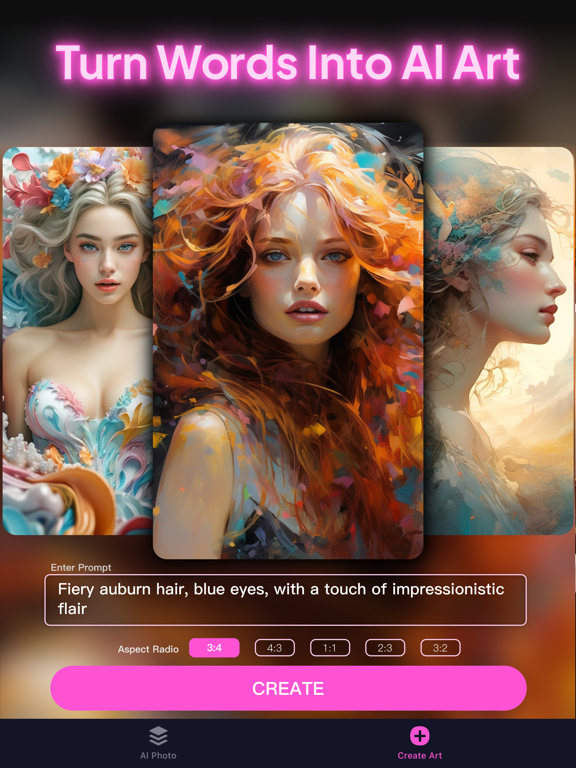 AI Photo Generator: Mood Photo iPad screenshot 4 - Graphics & Design app