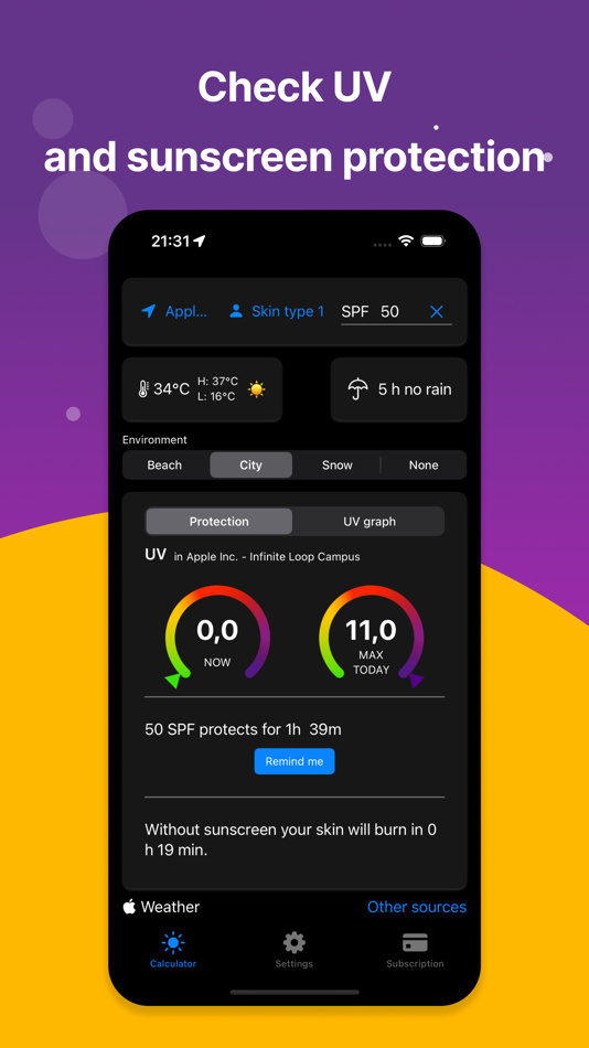#1. UV Index - Sunscreen SPF Timer (iOS) 게시자: Tobias Skjelvik