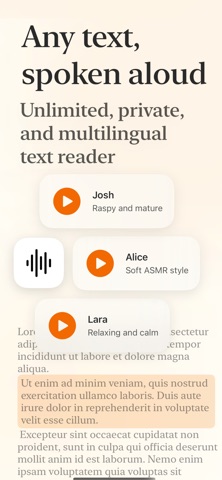 ToneTTS Local Speech Generator iPhone screenshot
