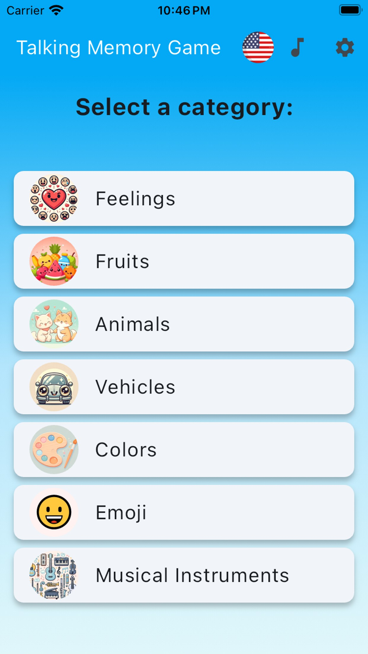 Speak Out Memory Game