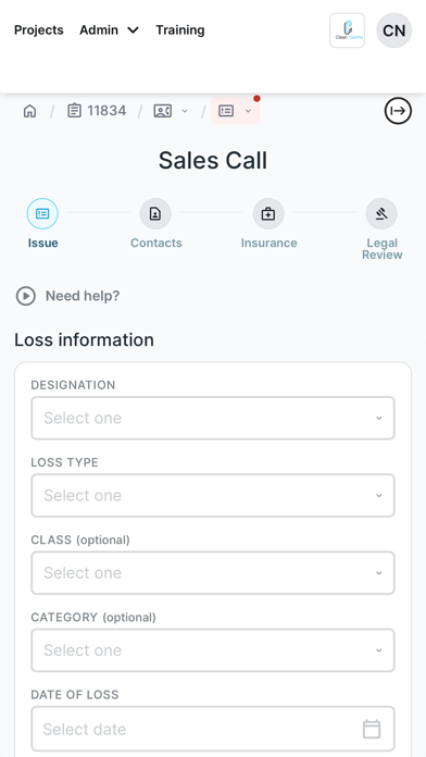 Screenshot 2 of Clean Claims App