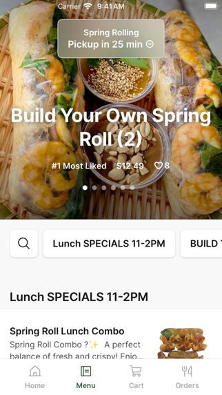 Spring Rolling iPhone screenshot 2 - Food & Drink app
