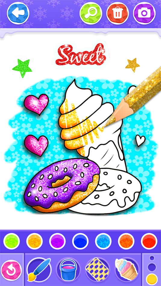 #5. Ice cream Coloring game (iOS) Podle: C FLOW GAMES SARL