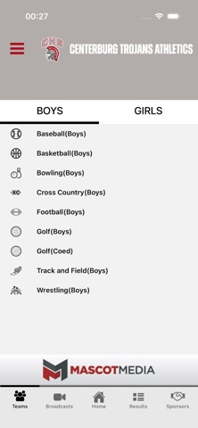Centerburg Trojans Athletics iPhone screenshot