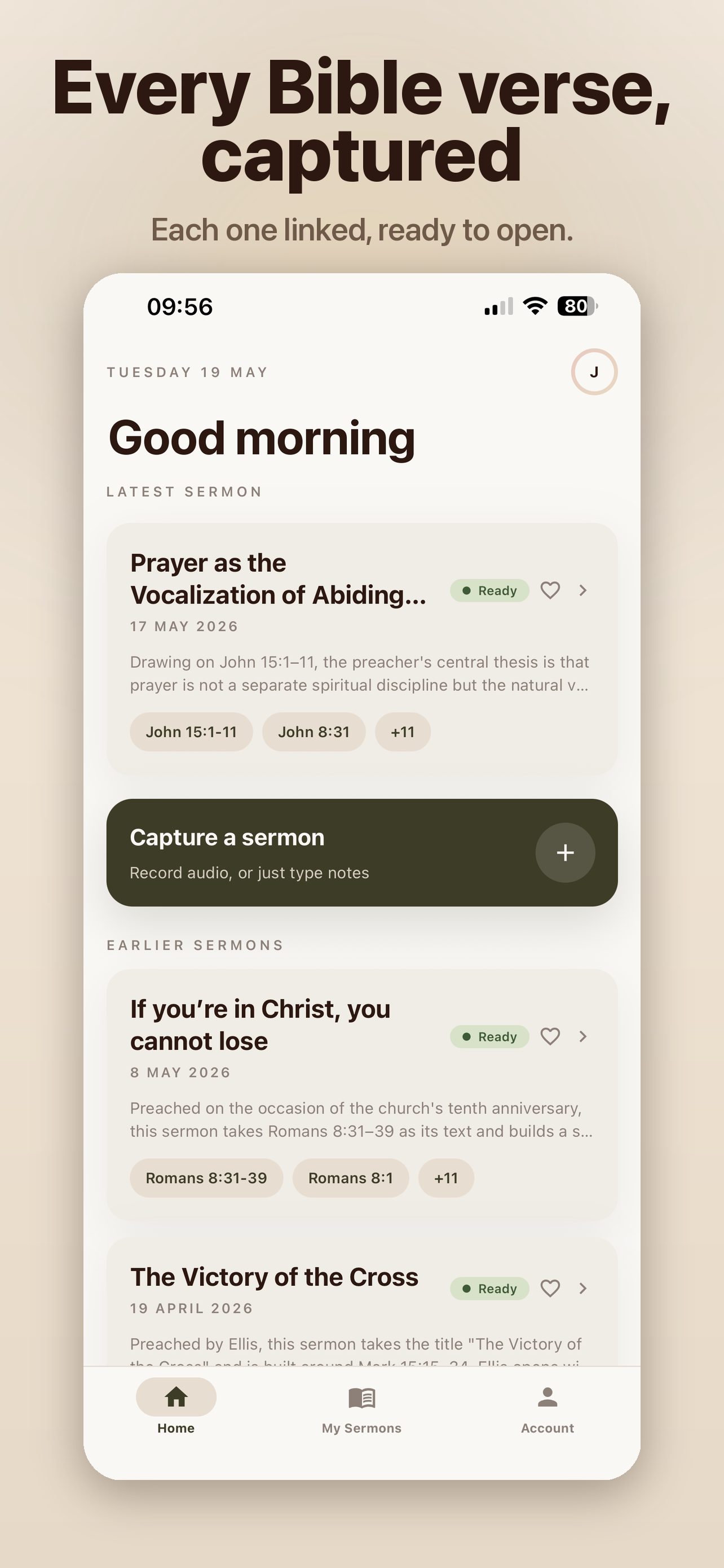 Sermon: Bible Notes & Recorder