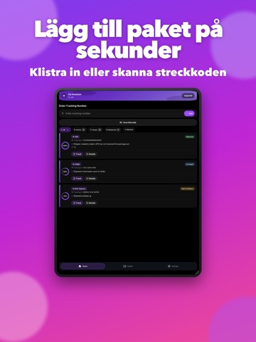 Mina paket:Postnord,Bring,DHL iPad screenshot 8