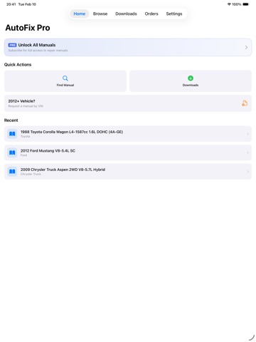 AutoFixPro iPad screenshot